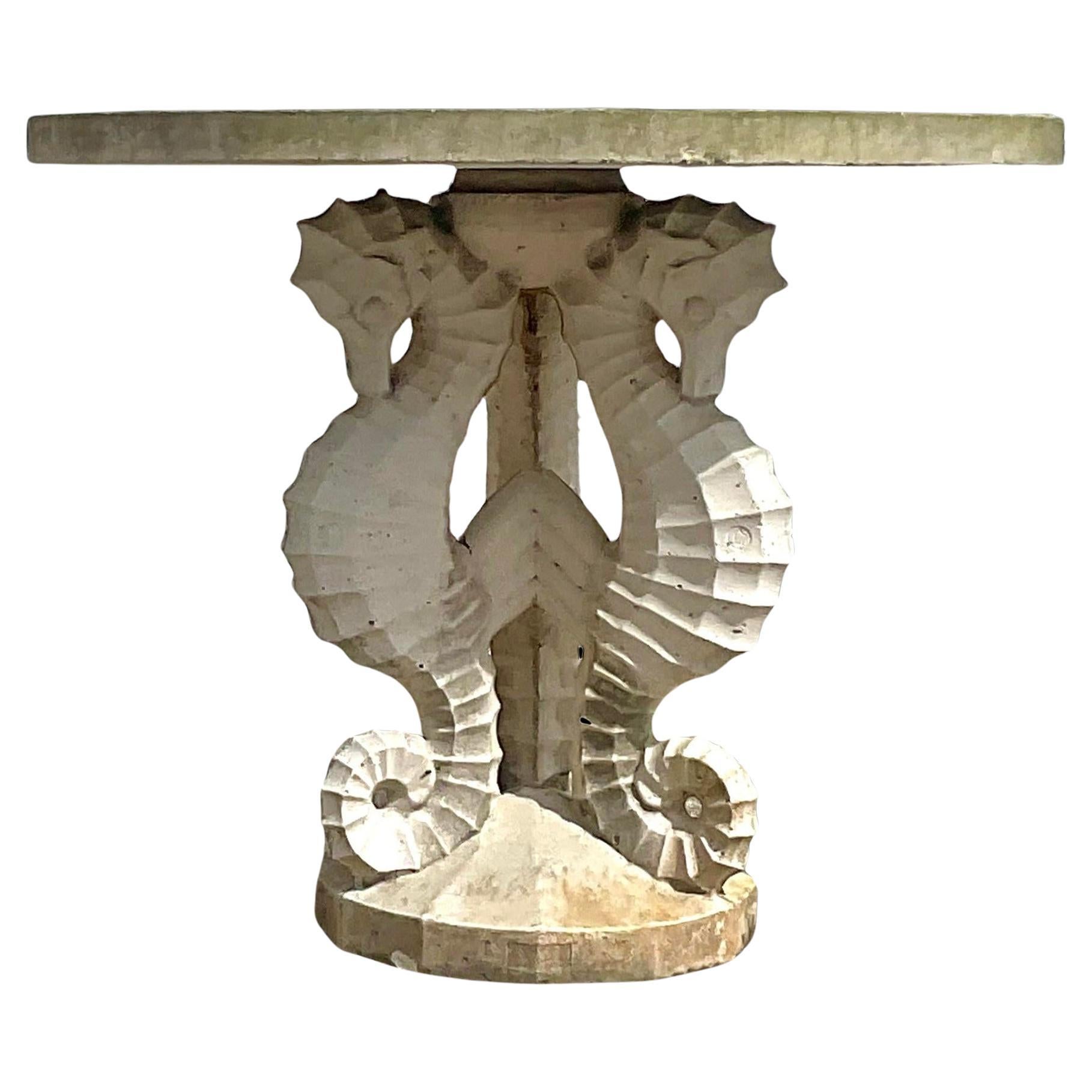 Table centrale en forme d'hippocampe de style côtier du milieu du 20e siècle en vente