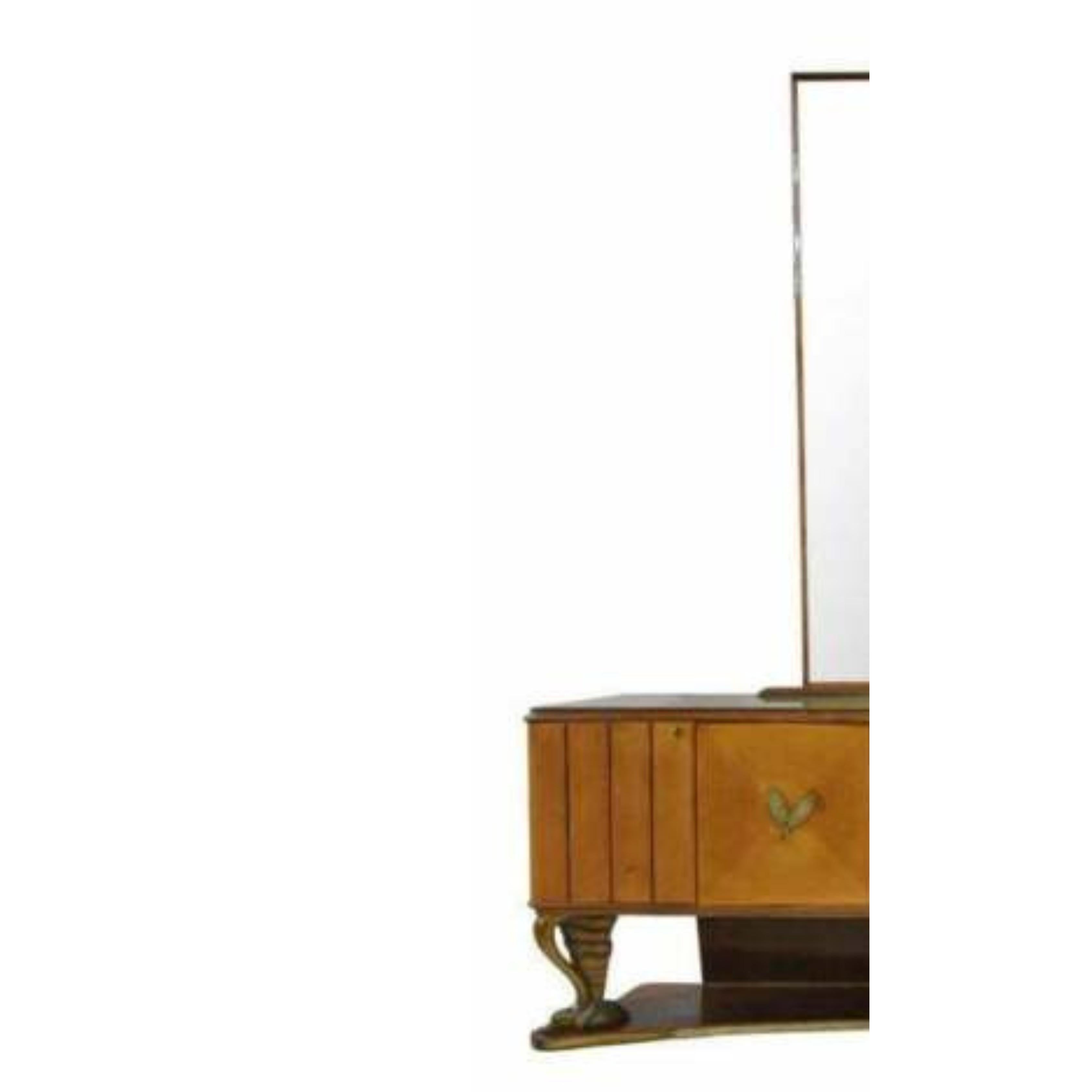 Mitte 20. Jahrhundert, Vintage, Esstisch, Massiv mit Spiegel Italienisch  Modernes Sideboard im Angebot 1