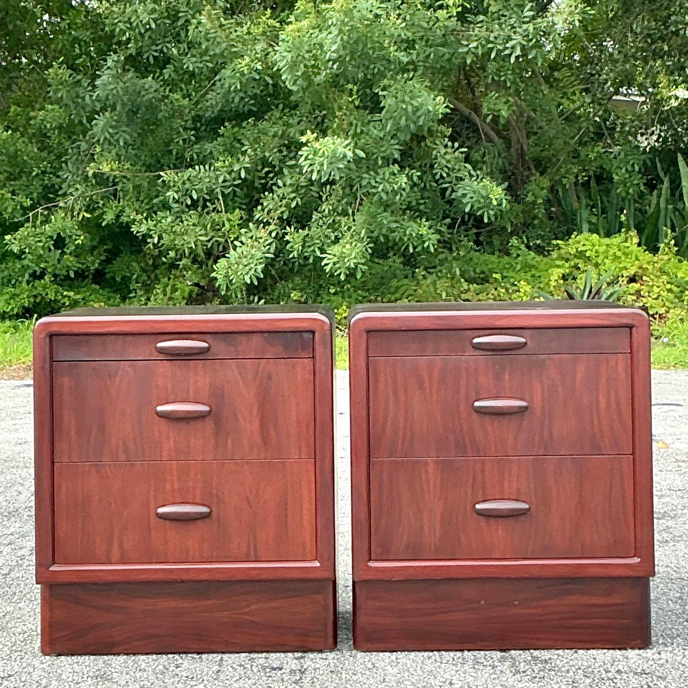 Mid 20th Century Vintage Drylund Rosewood Nightstands - a Pair For Sale 2