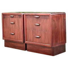 Mid 20th Century Vintage Drylund Rosewood Nightstands - a Pair