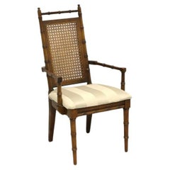 AMERICAN FURNITURE CO Mid 20th Century Retro Faux Bamboo & Cane Armchair