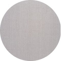 Modern Hand-Knotted Flat-Weave Rug, Wool, Gray Motif, India, 10' x 13'