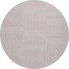 Modern Hand-Knotted Flat-Weave Rug, Wool, Gray Motif, India, 10' x 13'