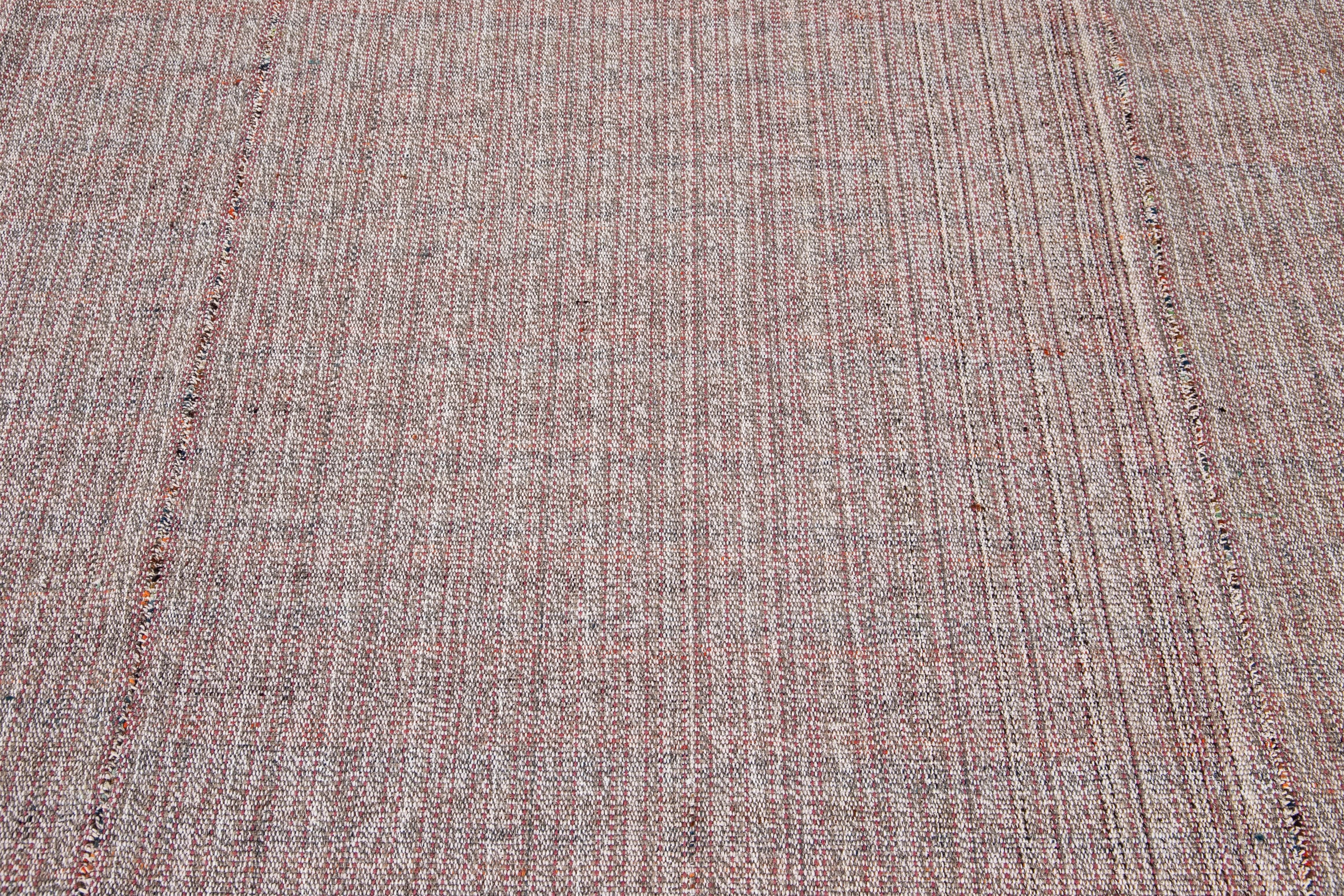Vintage-Flachgewebe-Teppich aus der Mitte des 20 (Wolle) im Angebot