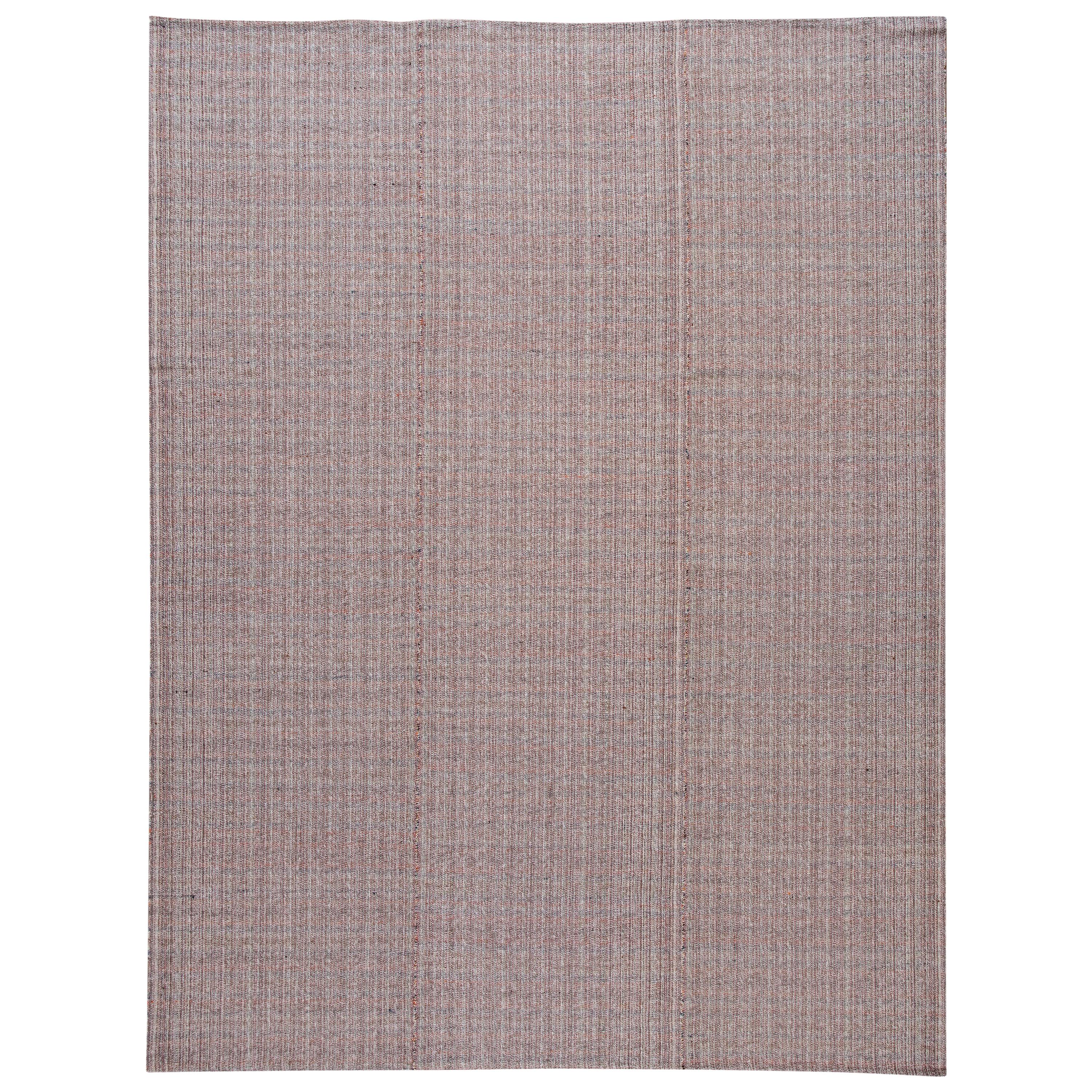 Mid-20th Century Vintage Flat-Weave Rug For Sale