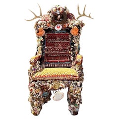 Mid 20th Century Vintage Folk Art Found Objects Chair