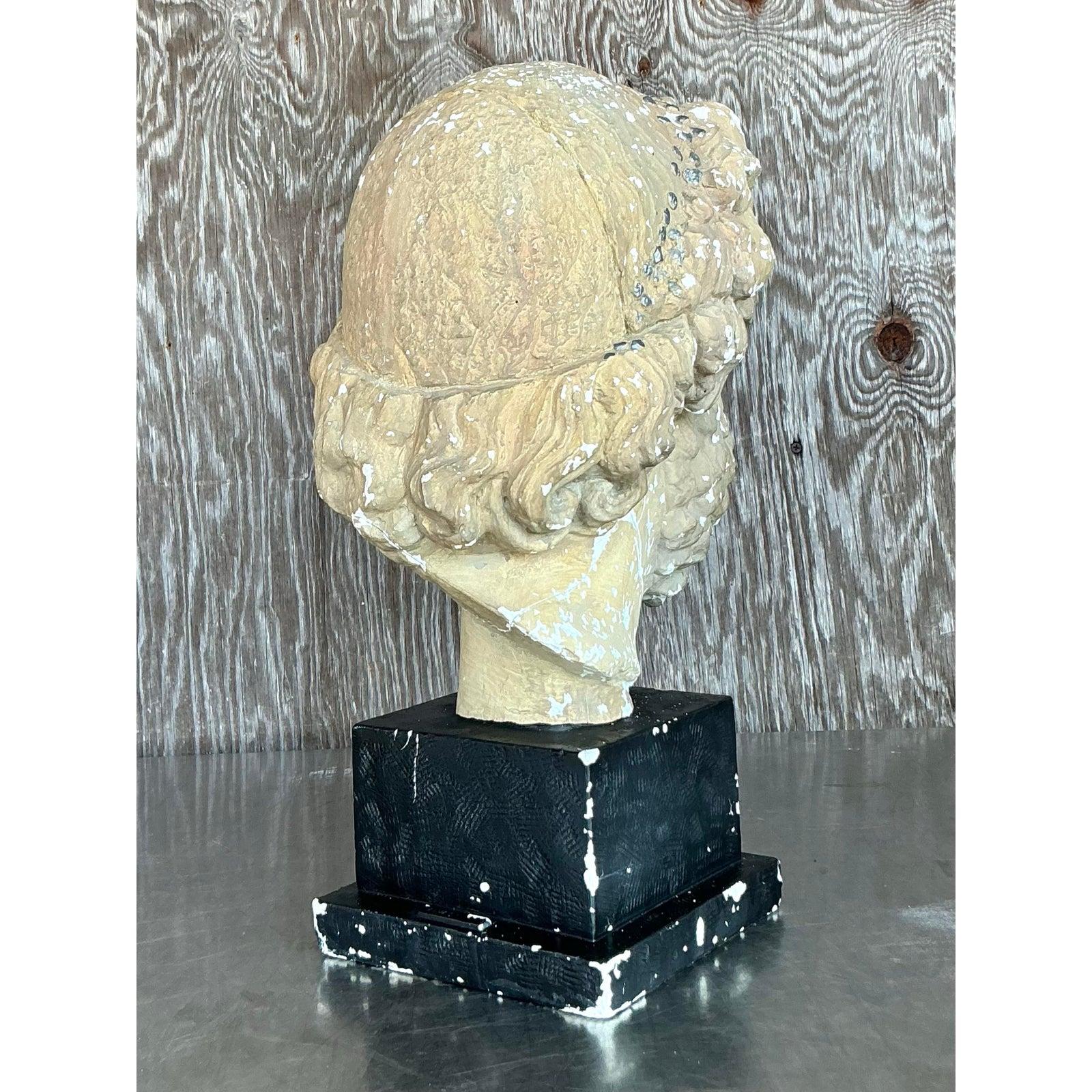 Italiano Busto in gesso di uomo Grand Tour della metà del XX secolo in vendita