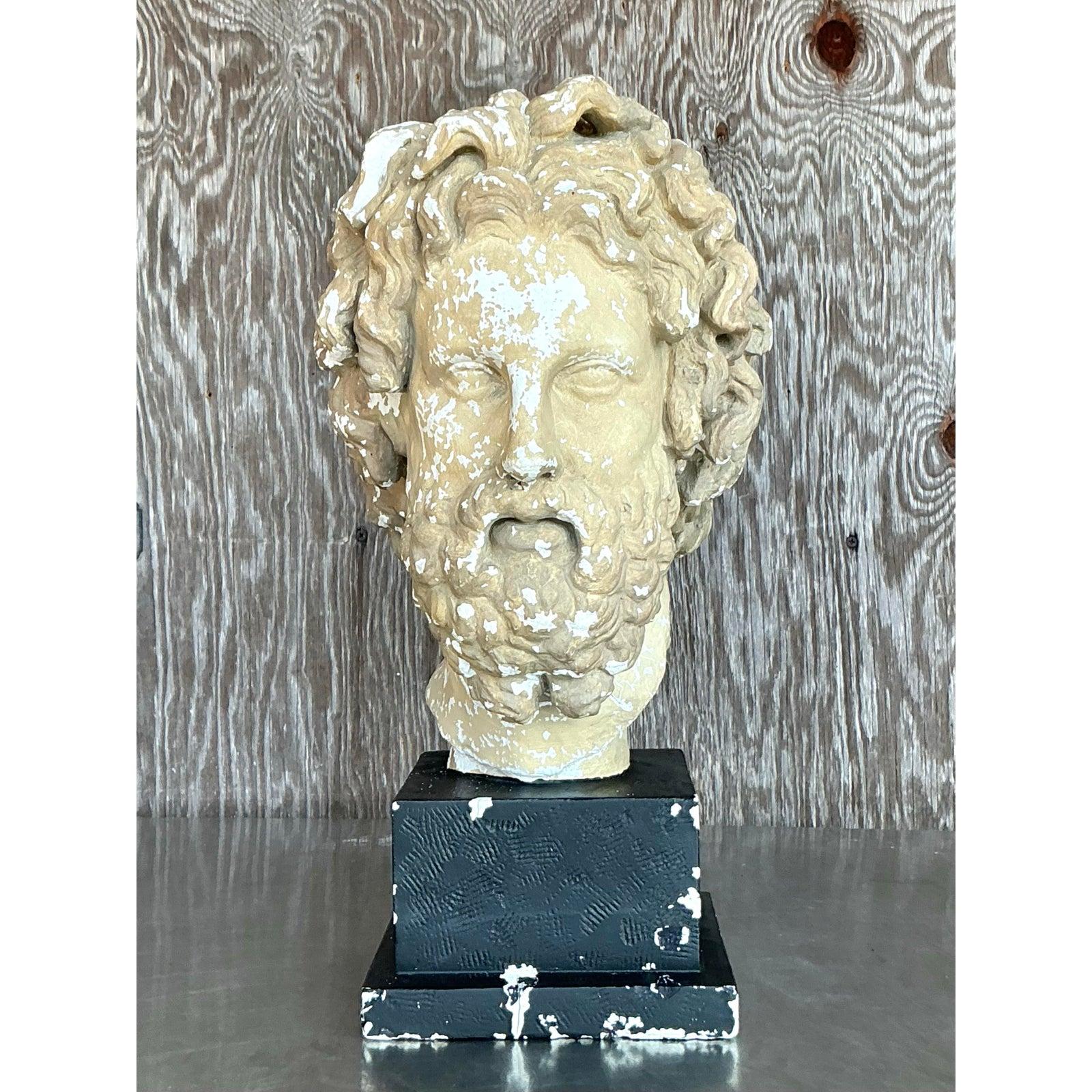 Busto in gesso di uomo Grand Tour della metà del XX secolo in vendita 1