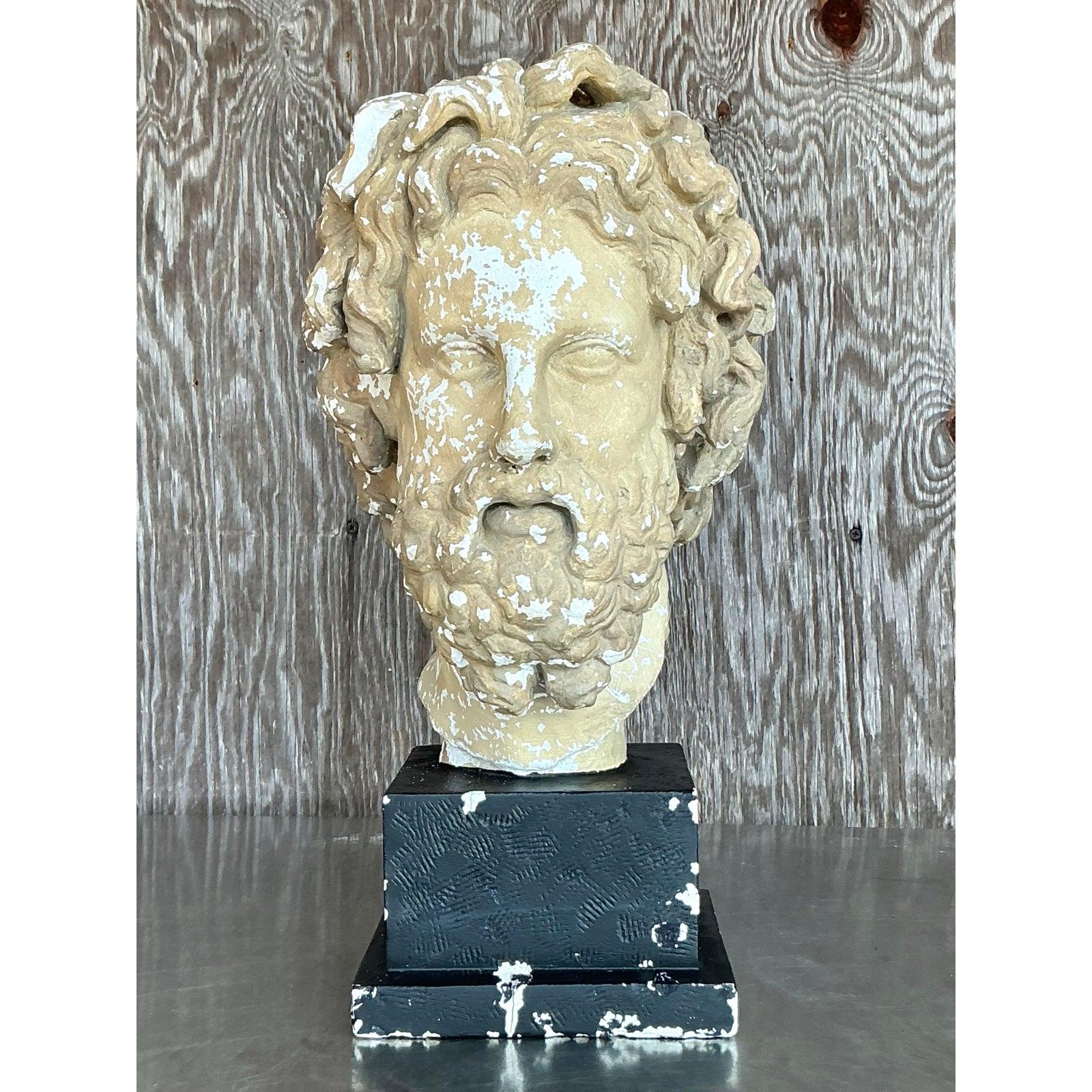 Busto in gesso di uomo Grand Tour della metà del XX secolo in vendita 2