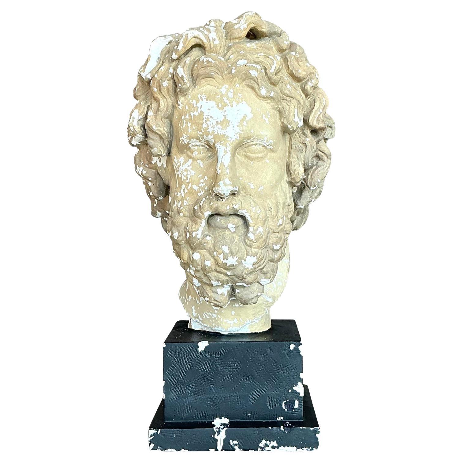 Mid 20th Century Vintage Grand Tour Plaster Bust of Man