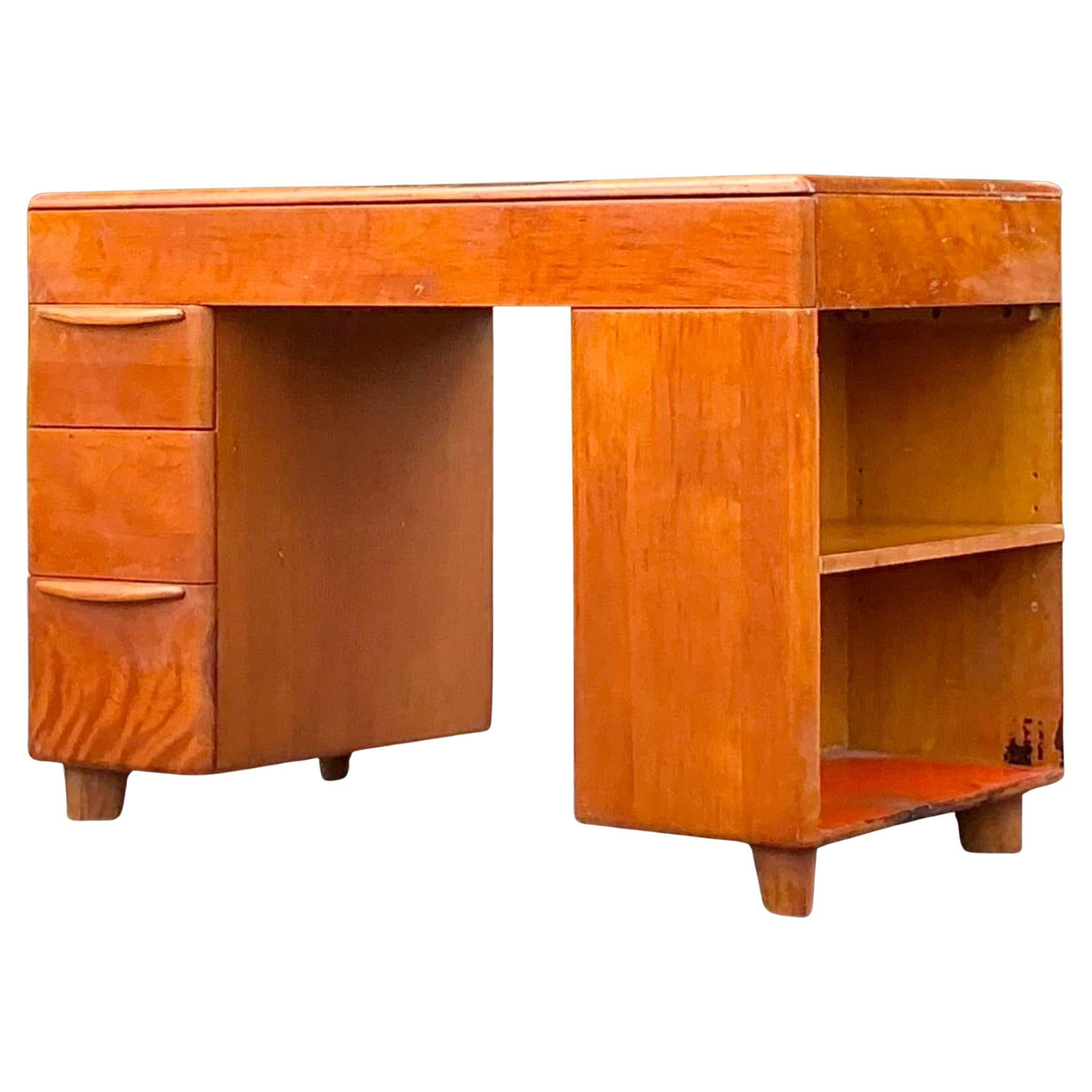 Mid 20th Century Vintage Heywood Wakefield Writing Desk