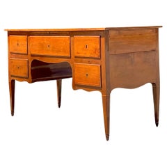 Mid 20th Century Vintage Italian Inlay Partners Desk