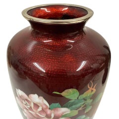 Mid-20th Century vintage Japanese cloisonné enamel vase