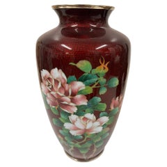 Mid-20th Century vintage Japanese cloisonné enamel vase