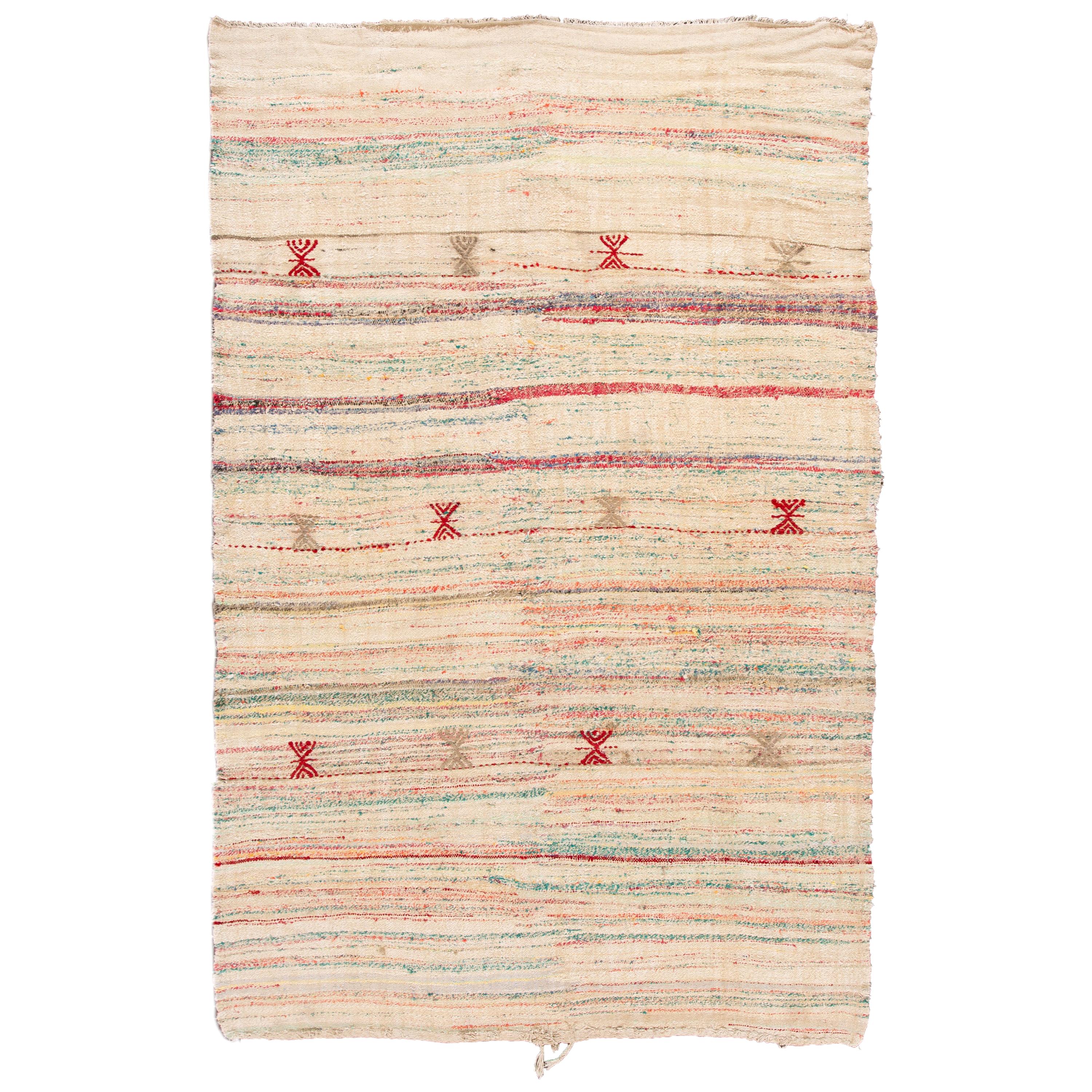 Tapis Kilim vintage en laine du milieu du XXe siècle en vente