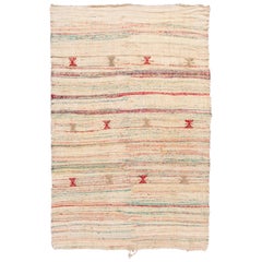 Alfombra de lana Kilim Vintage de mediados del siglo XX