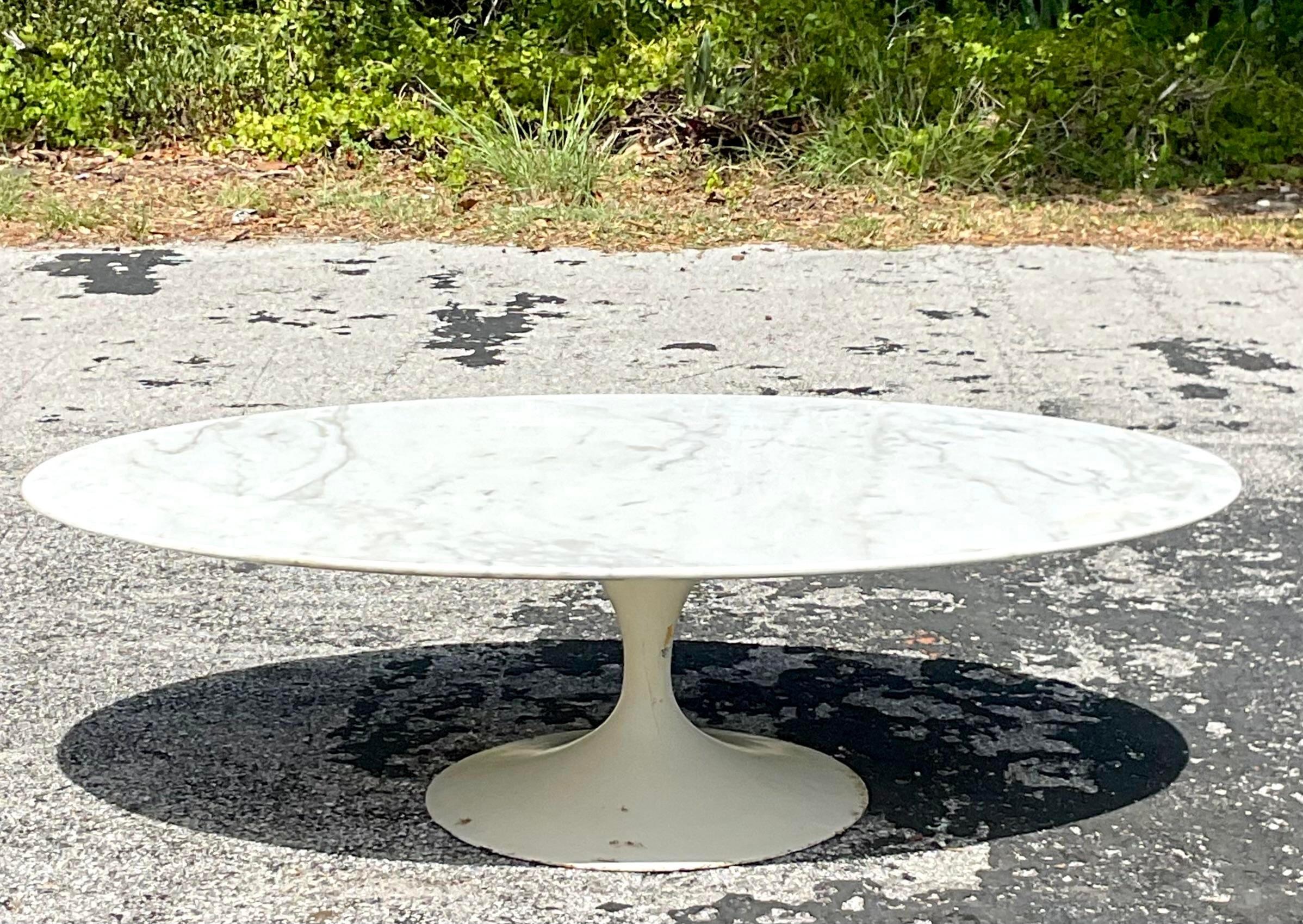 Mid 20th Century Vintage Knoll International Marble Saarinen Coffee ...