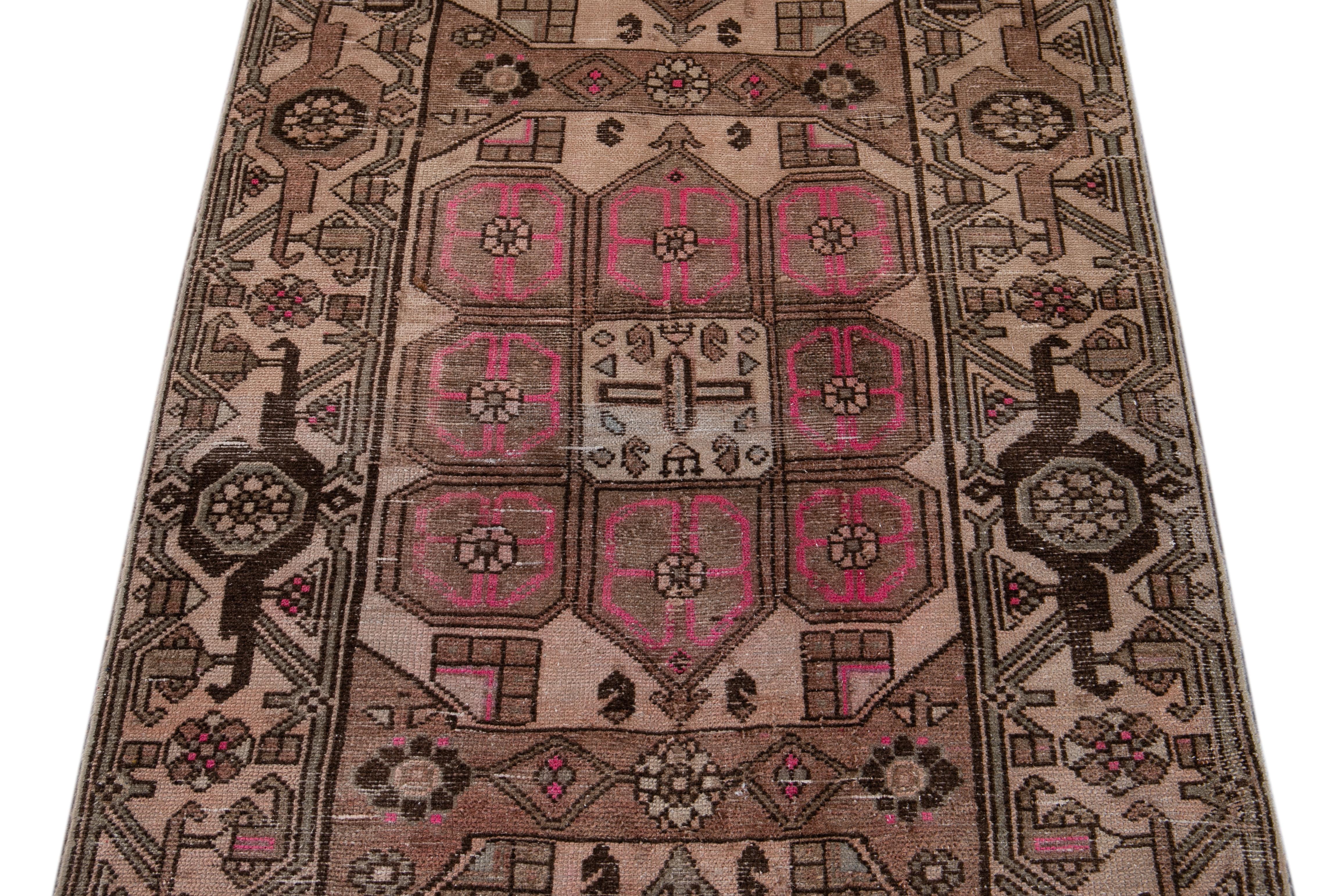 Mid-20th Century Vintage Malayer Runner Rug For Sale 4