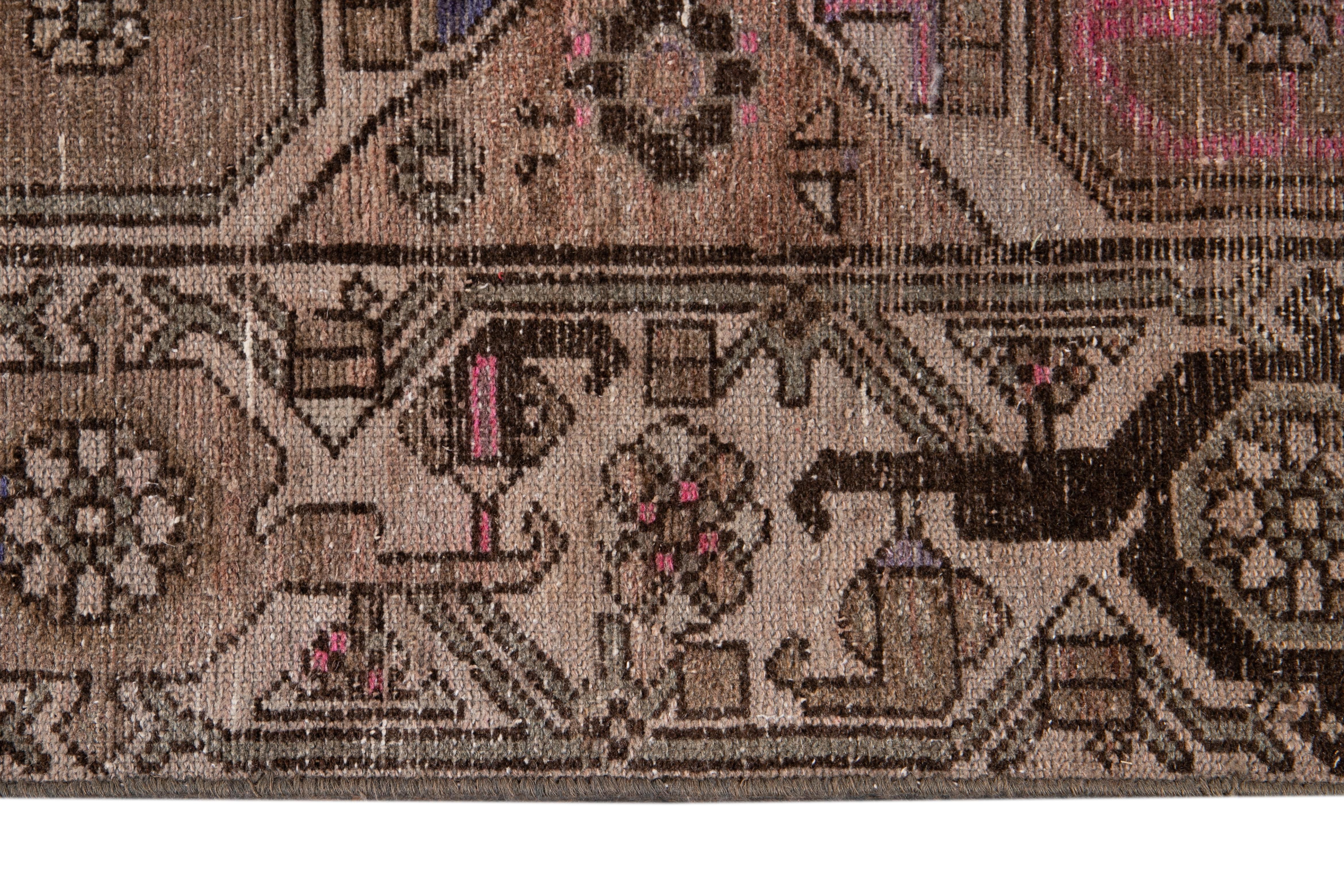 Mid-20th Century Vintage Malayer Runner Rug For Sale 6
