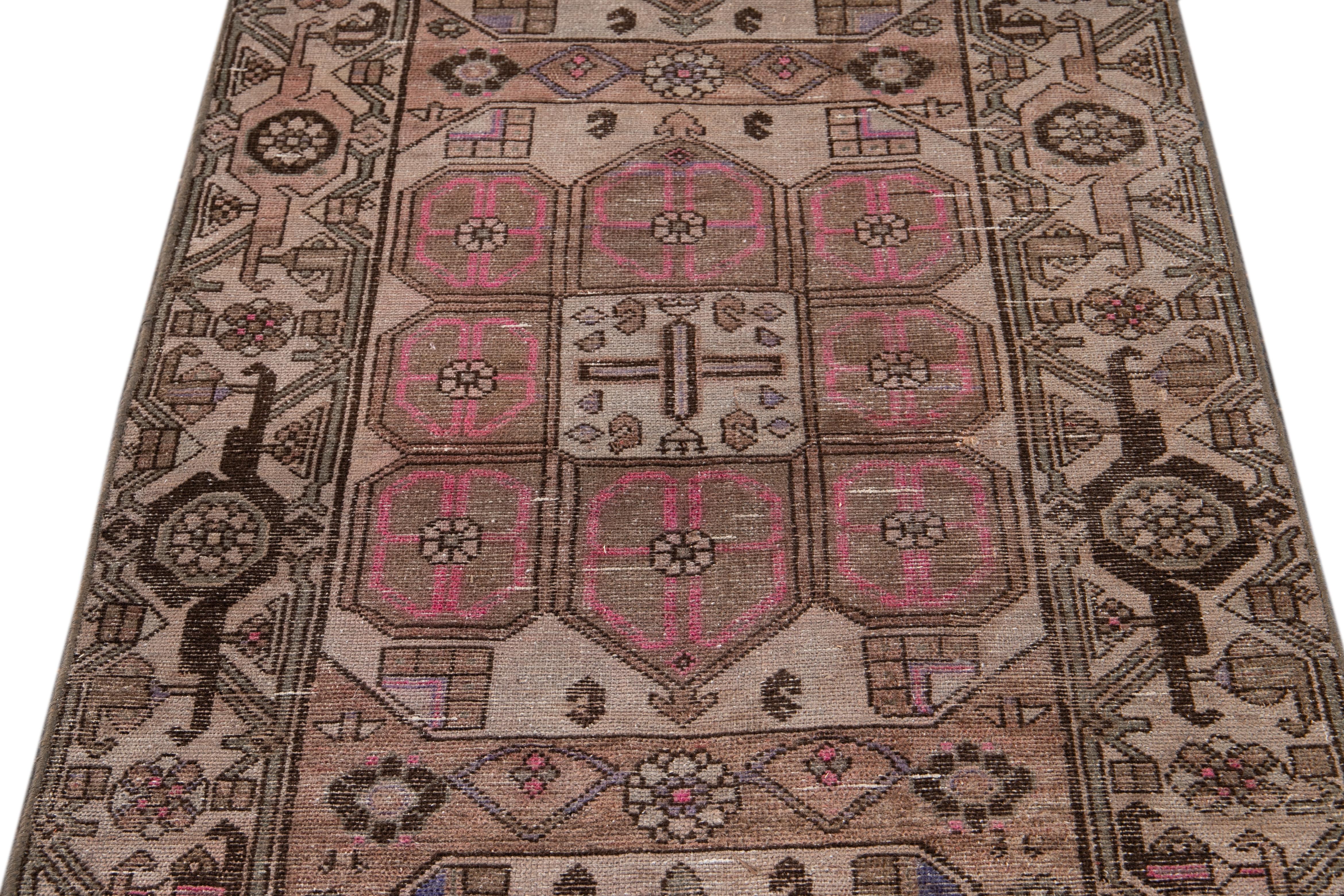 Mid-20th Century Vintage Malayer Runner Rug For Sale 8