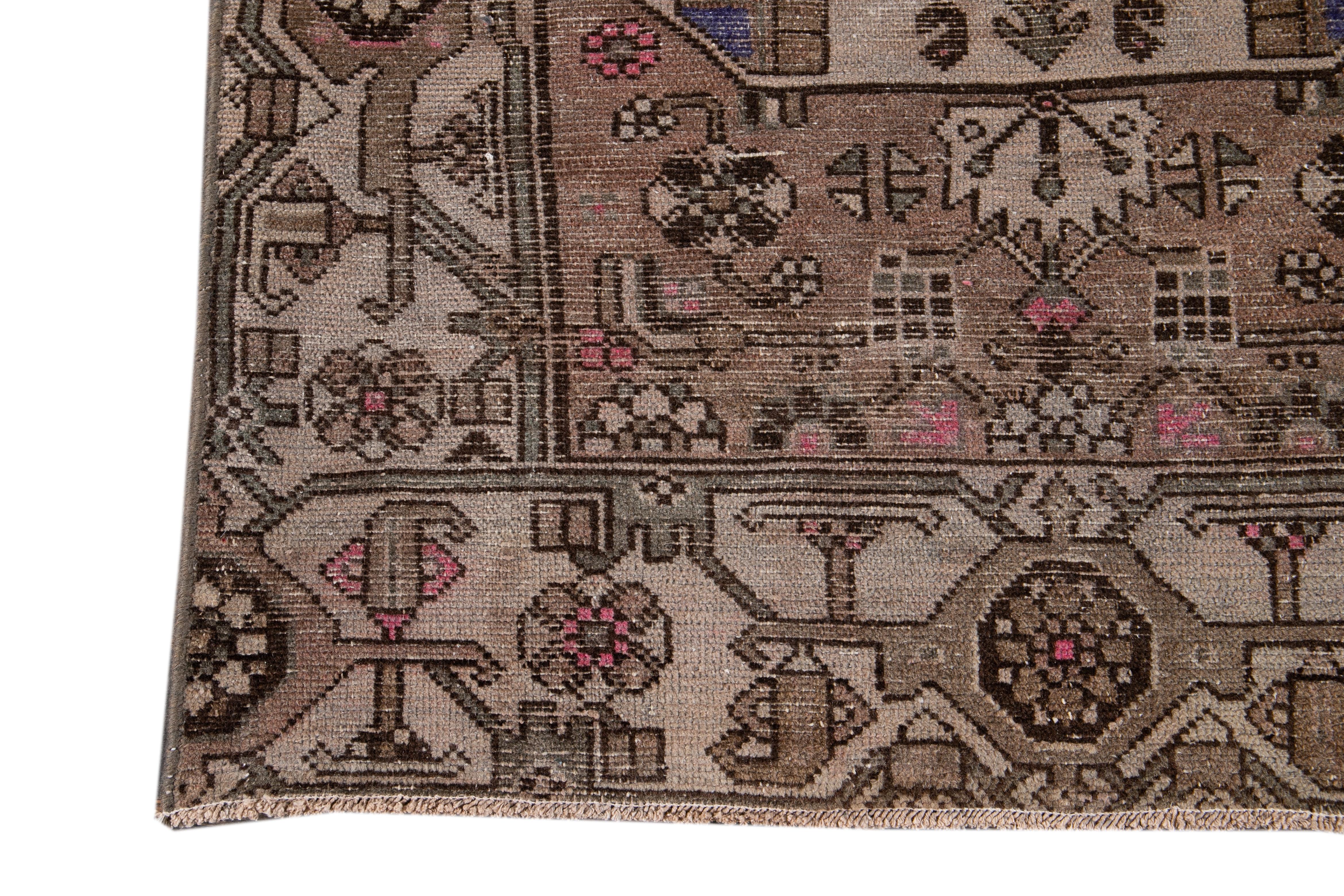 Mid-20th Century Vintage Malayer Runner Rug For Sale 9