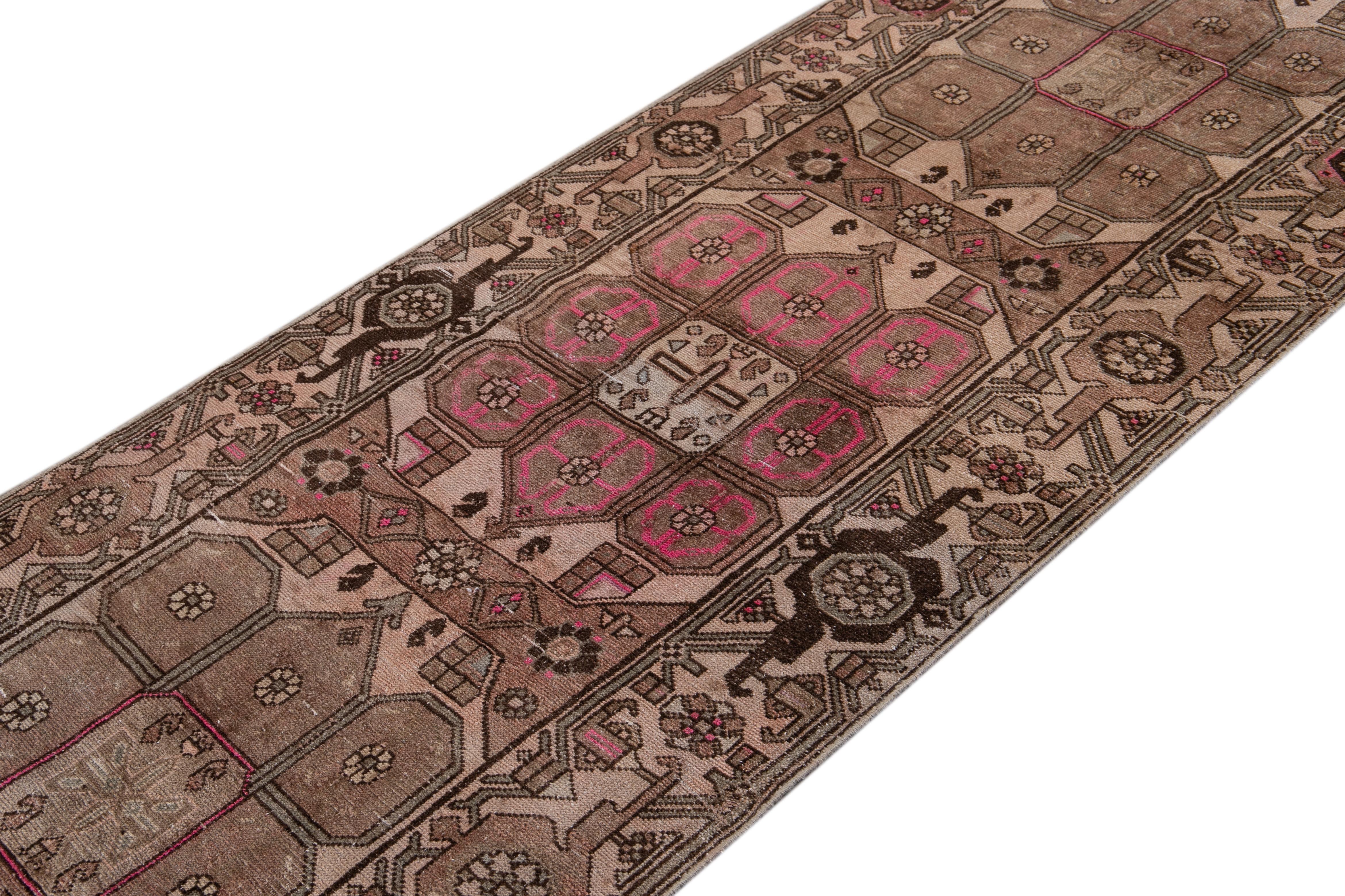 Mid-20th Century Vintage Malayer Runner Rug For Sale 1