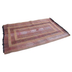 Tapis Tuareg en cuir mauresque vintage du milieu du 20e siècle, Afrique du Nord