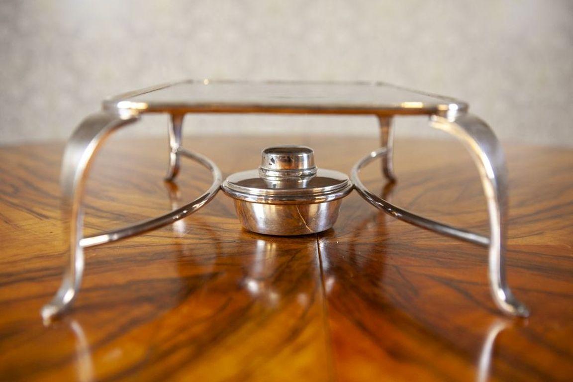 Européen Heater à fondue vintage en métal du milieu du 20e siècle en vente