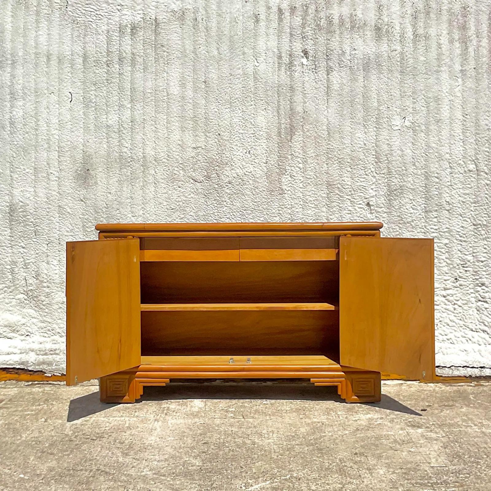 Mid 20th Century Vintage Mid-Century Bamboo Cabinet In Good Condition In west palm beach, FL