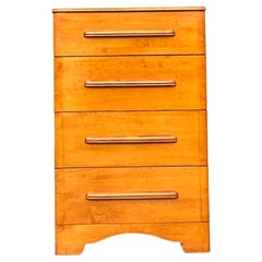 Mid 20th Century Retro Mid-Century Modern Maple Tall Chest of Drawers