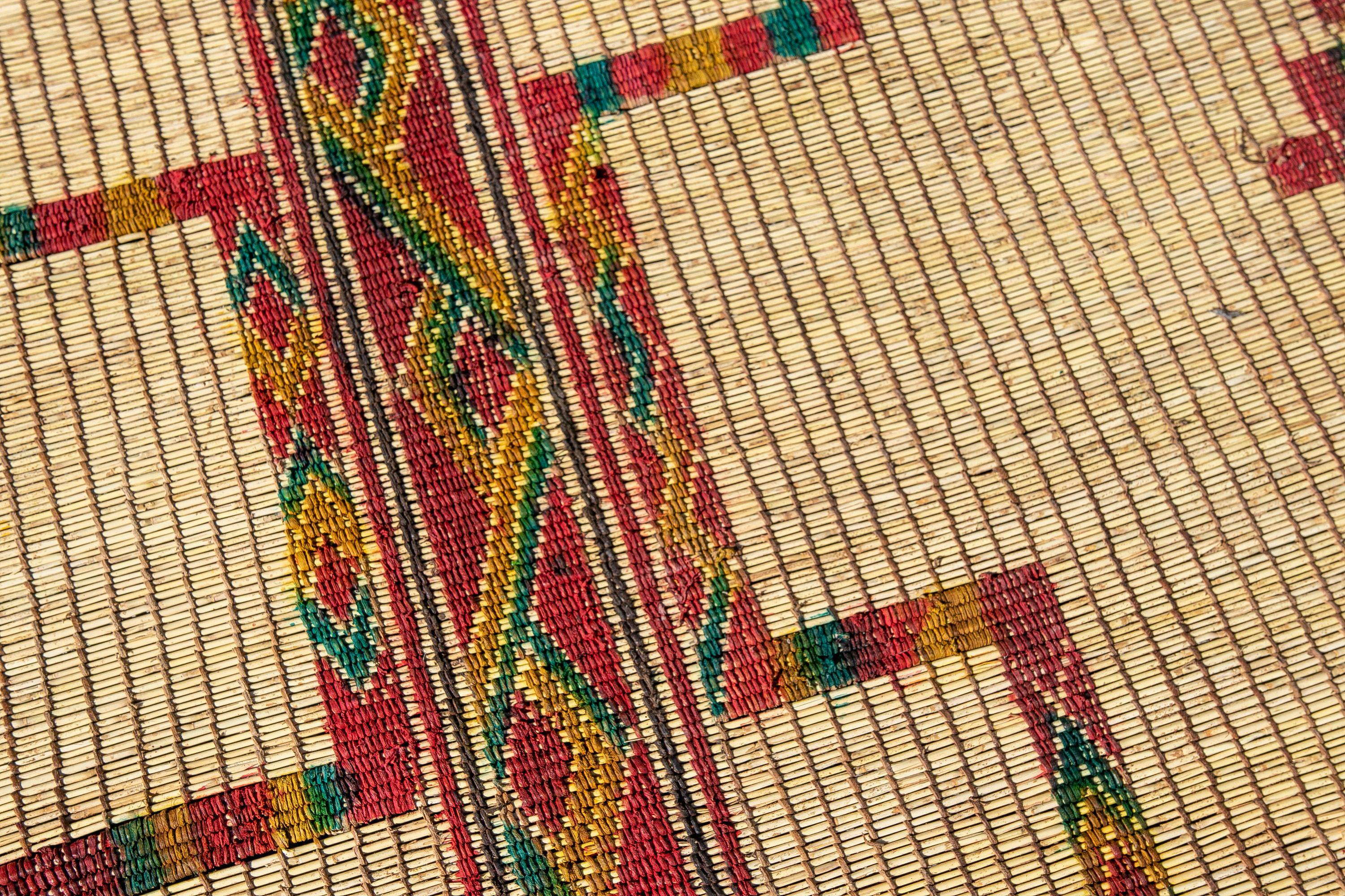 Alfombra Tuareg de cuero marroquí vintage de mediados del siglo XX África del Norte en venta 5