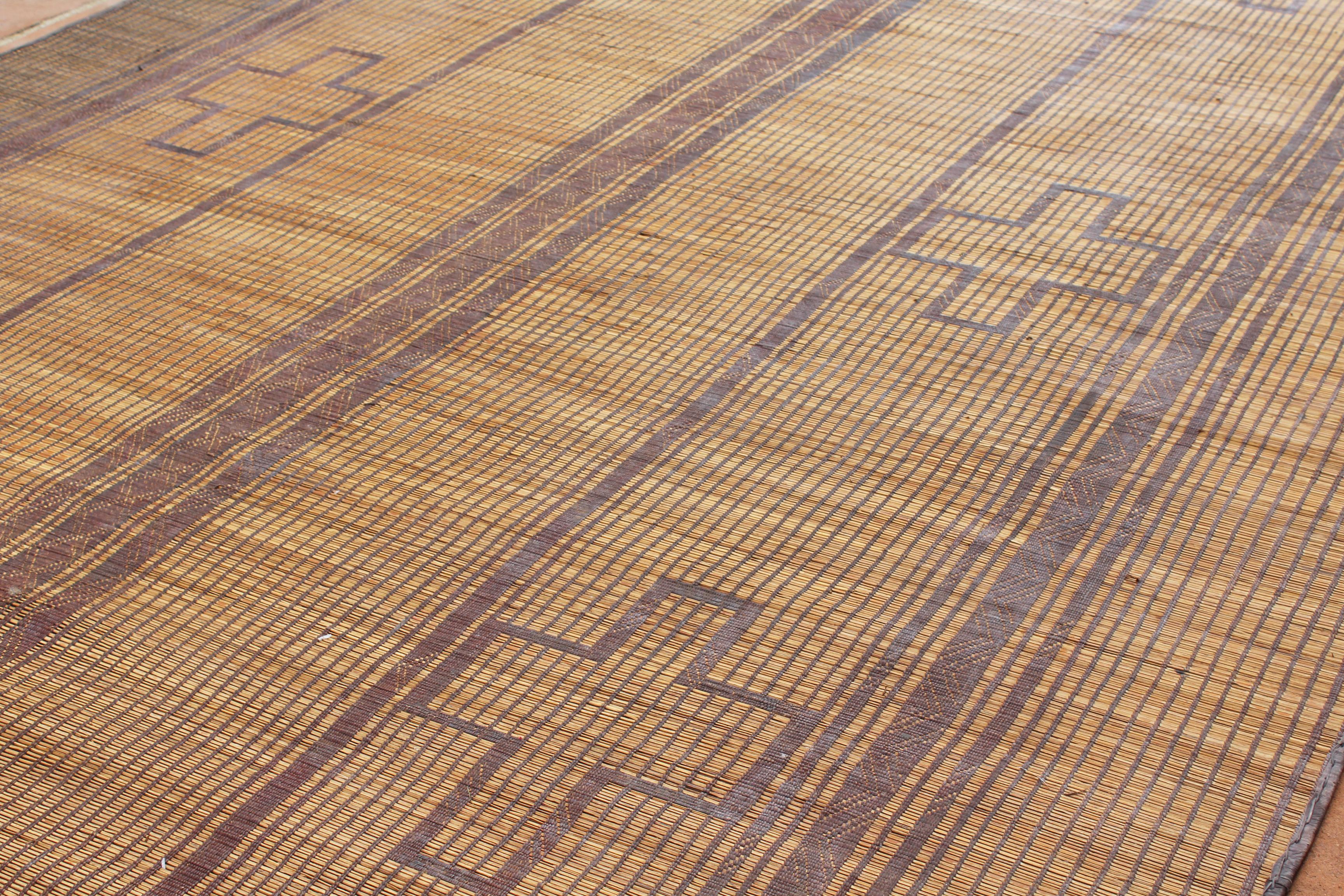 Mid-20th Century Vintage Mauritanian Leather Tuareg Rug North Africa 8