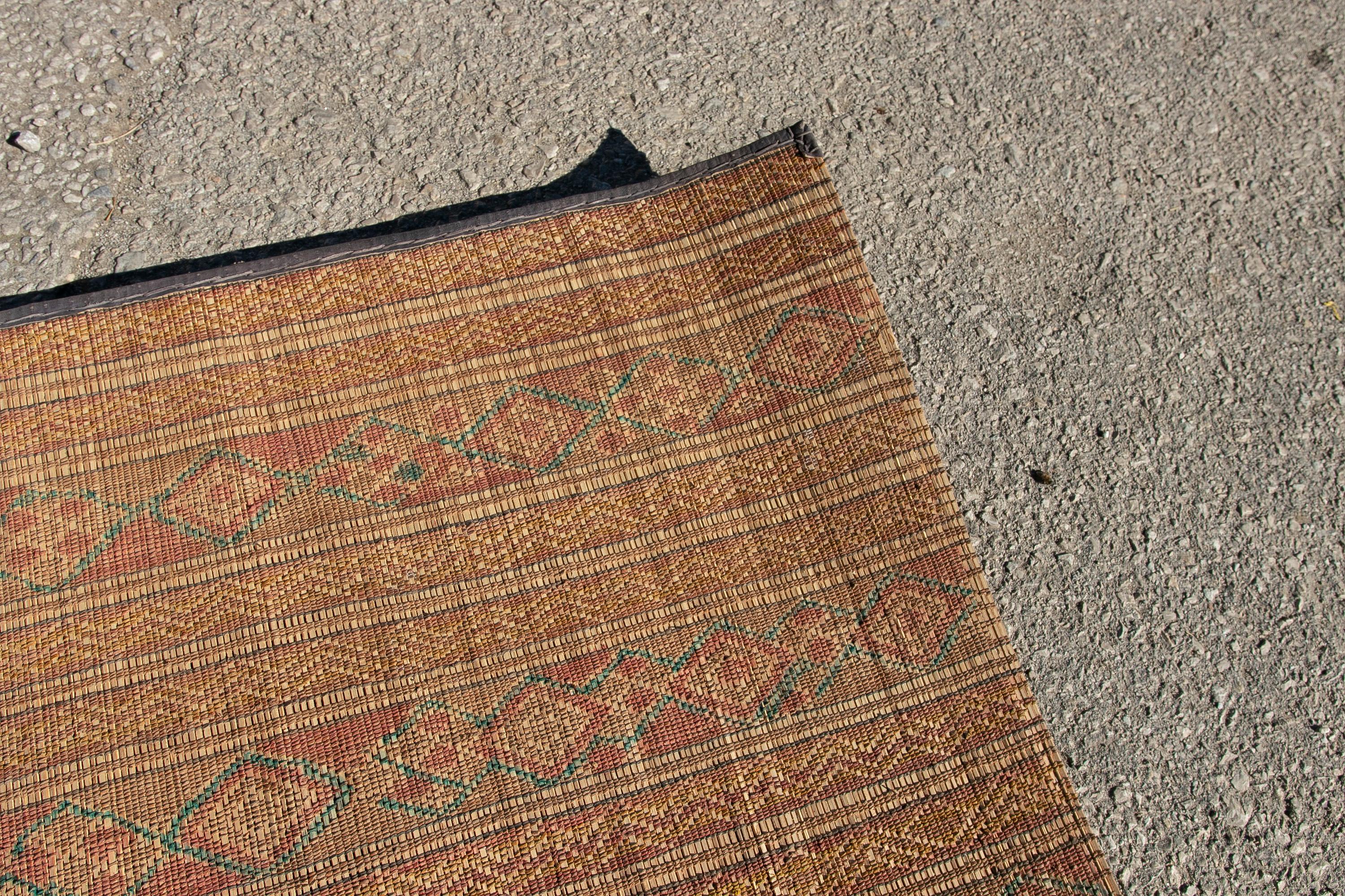 Mid-20th Century, Vintage Moroccan Leather Tuareg Rug North Africa For Sale 1