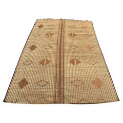 Mid-20th Century Vintage Moroccan Leather Tuareg Rug North Africa