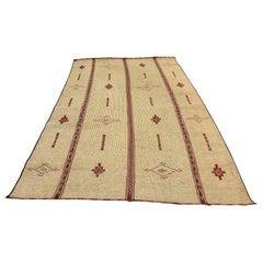 Mid-20th Century Vintage Moroccan Leather Tuareg Rug North Africa