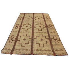 Mid-20th Century Vintage Moroccan Leather Tuareg Rug North Africa