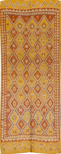 Mid 20th Century Vintage Moroccan Tribal Wool Rug