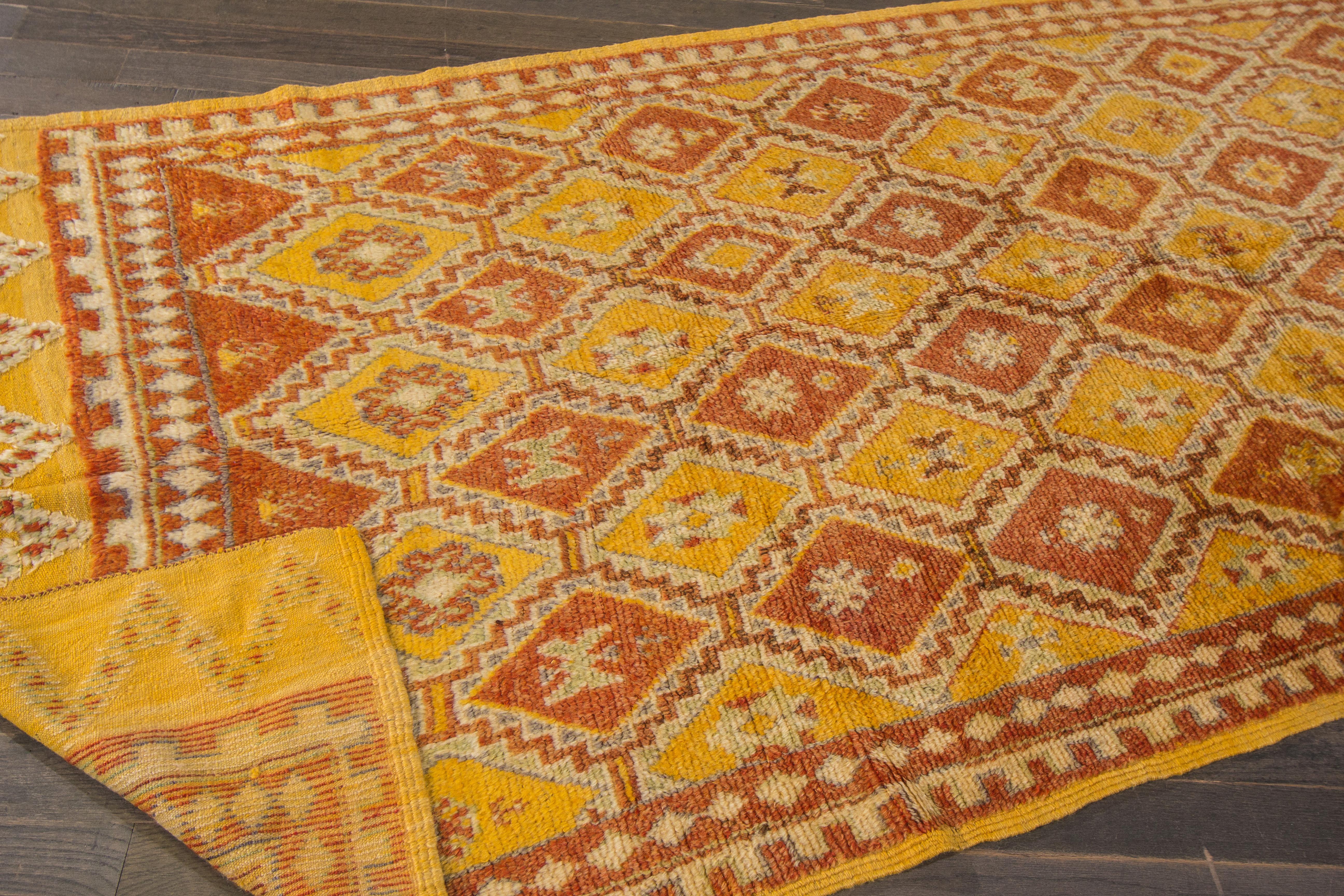 Persian Mid 20th Century Vintage Moroccan Tribal Wool Rug For Sale