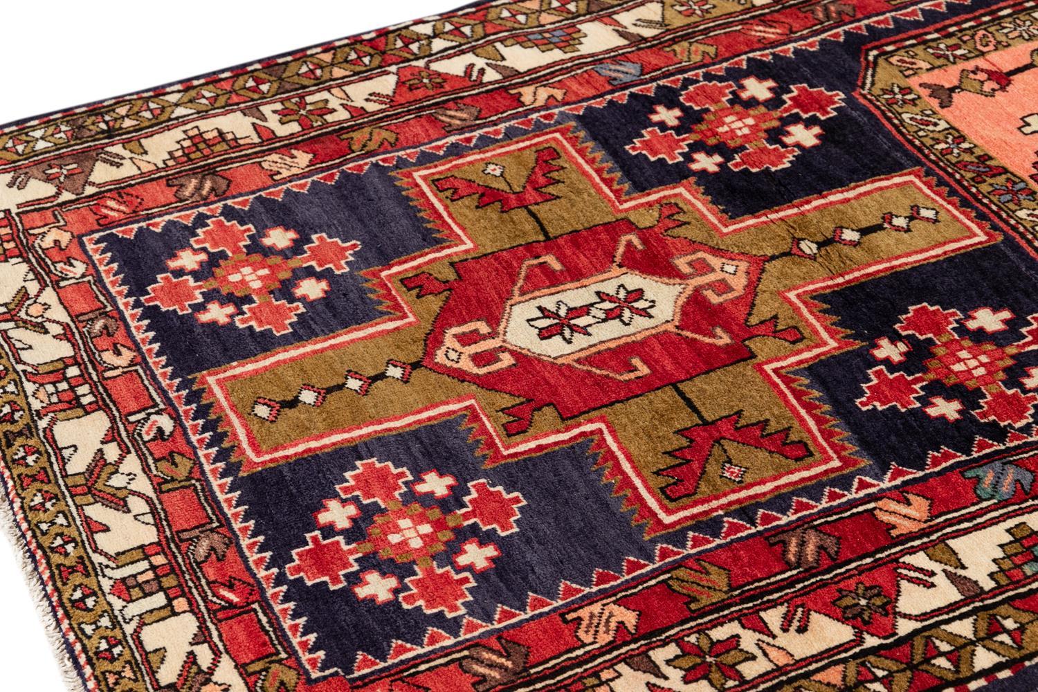 Wool Mid-20th Century Vintage North West Persian Rug For Sale