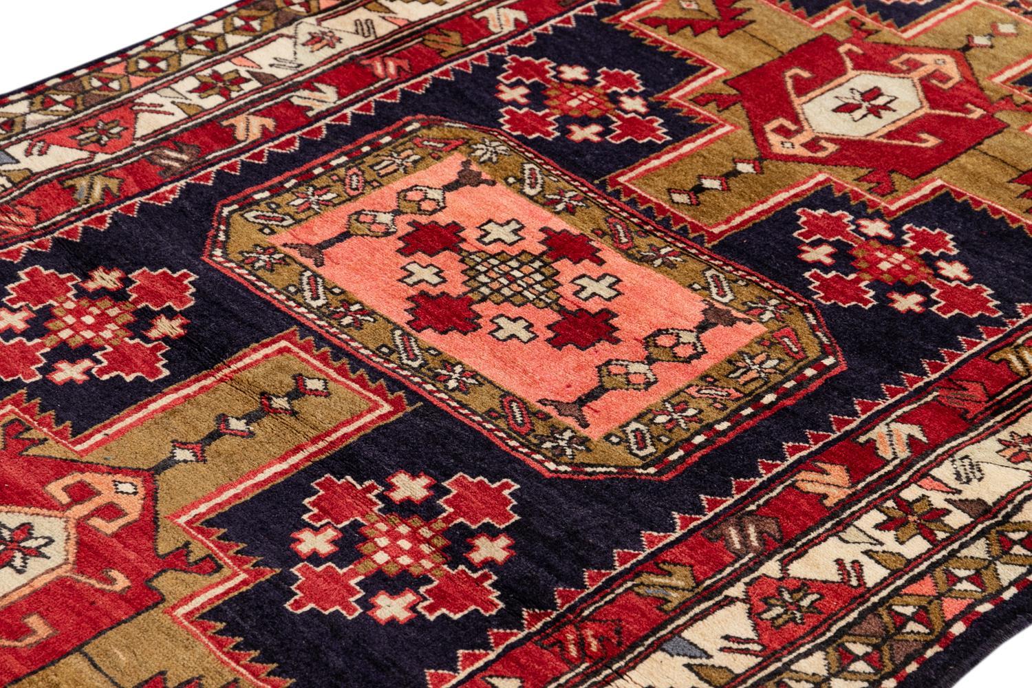 Mid-20th Century Vintage North West Persian Rug For Sale 1