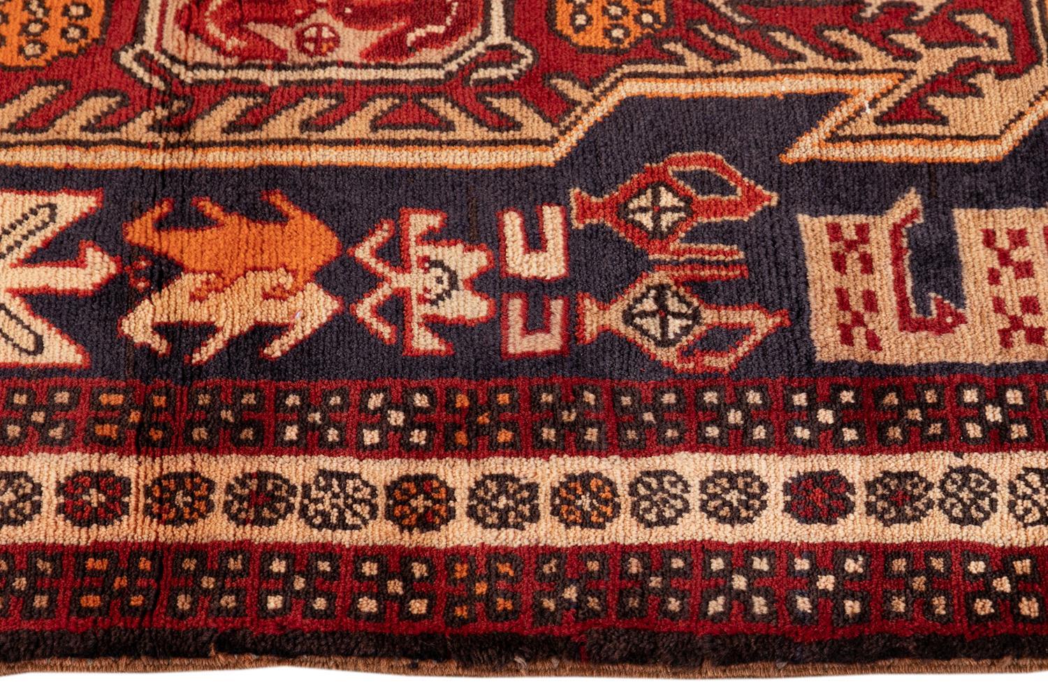Hand-Knotted Mid 20th century Vintage North West Persian Runner Rug For Sale