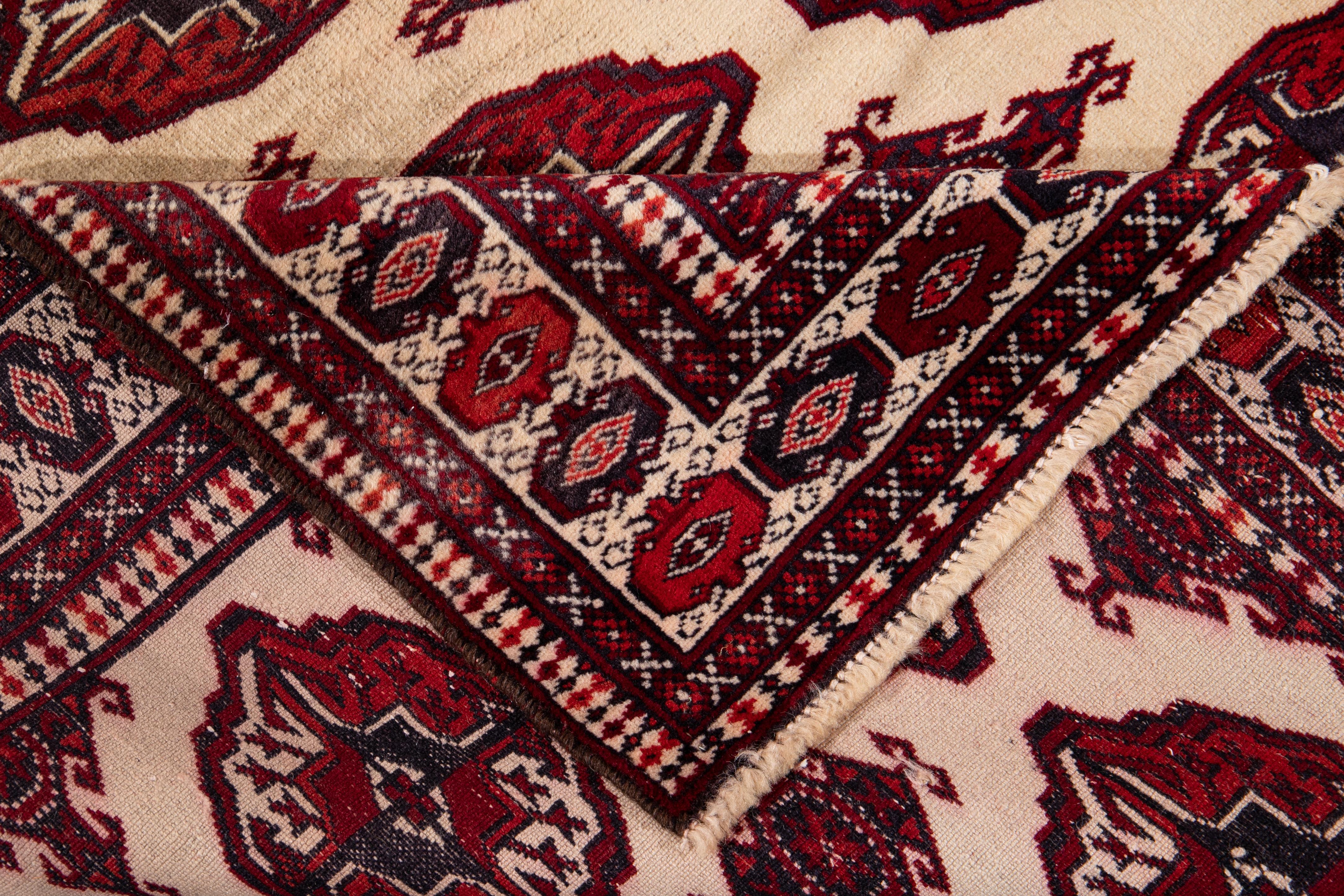 Mid-20th Century Vintage Overdyed Wool Rug For Sale 5