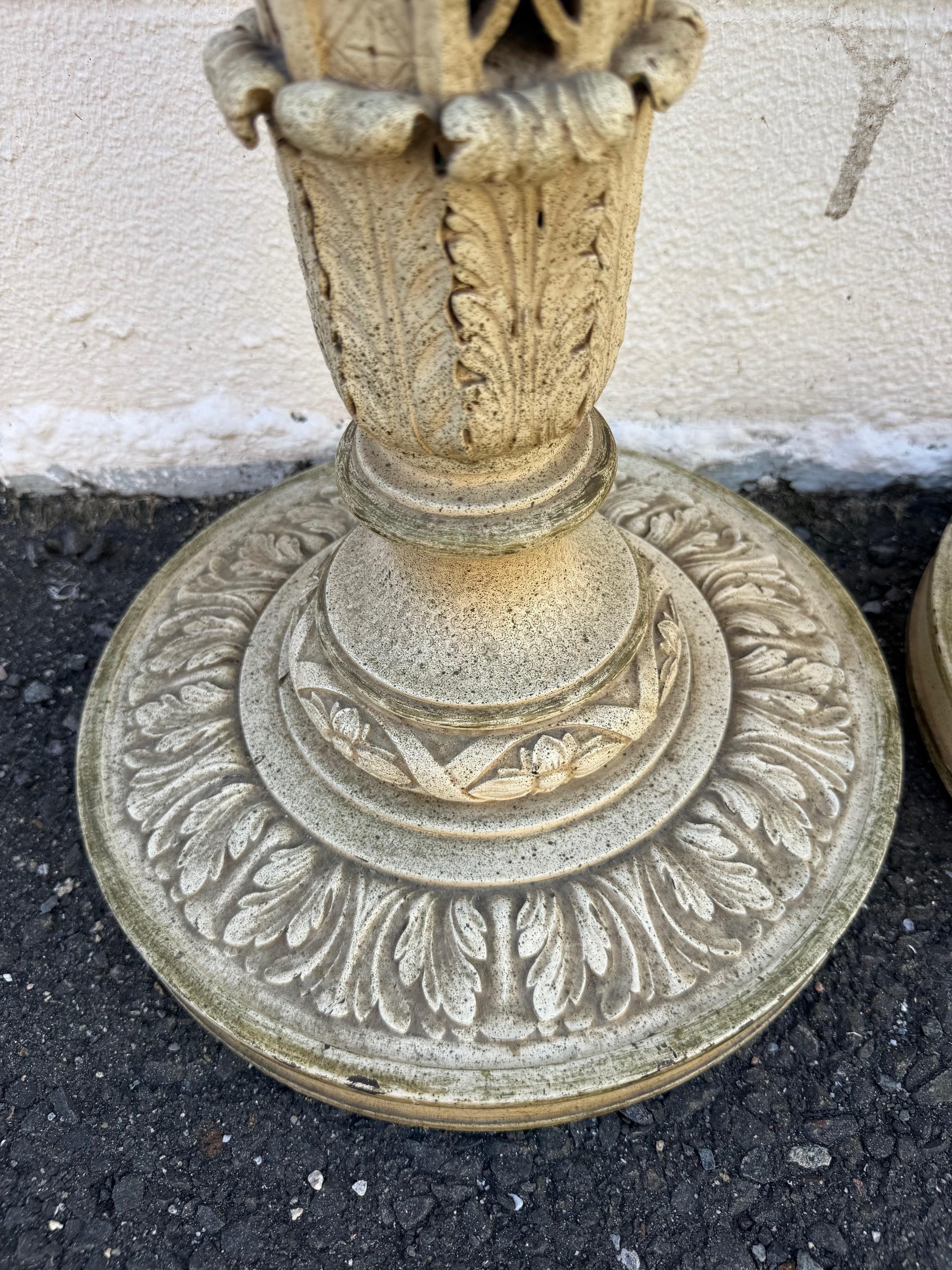Mid 20th Century Vintage Pair of Painted Wood Pedestals or Plant Stands For Sale 7