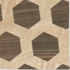 Composición de kilim persa vintage de mediados del siglo XX