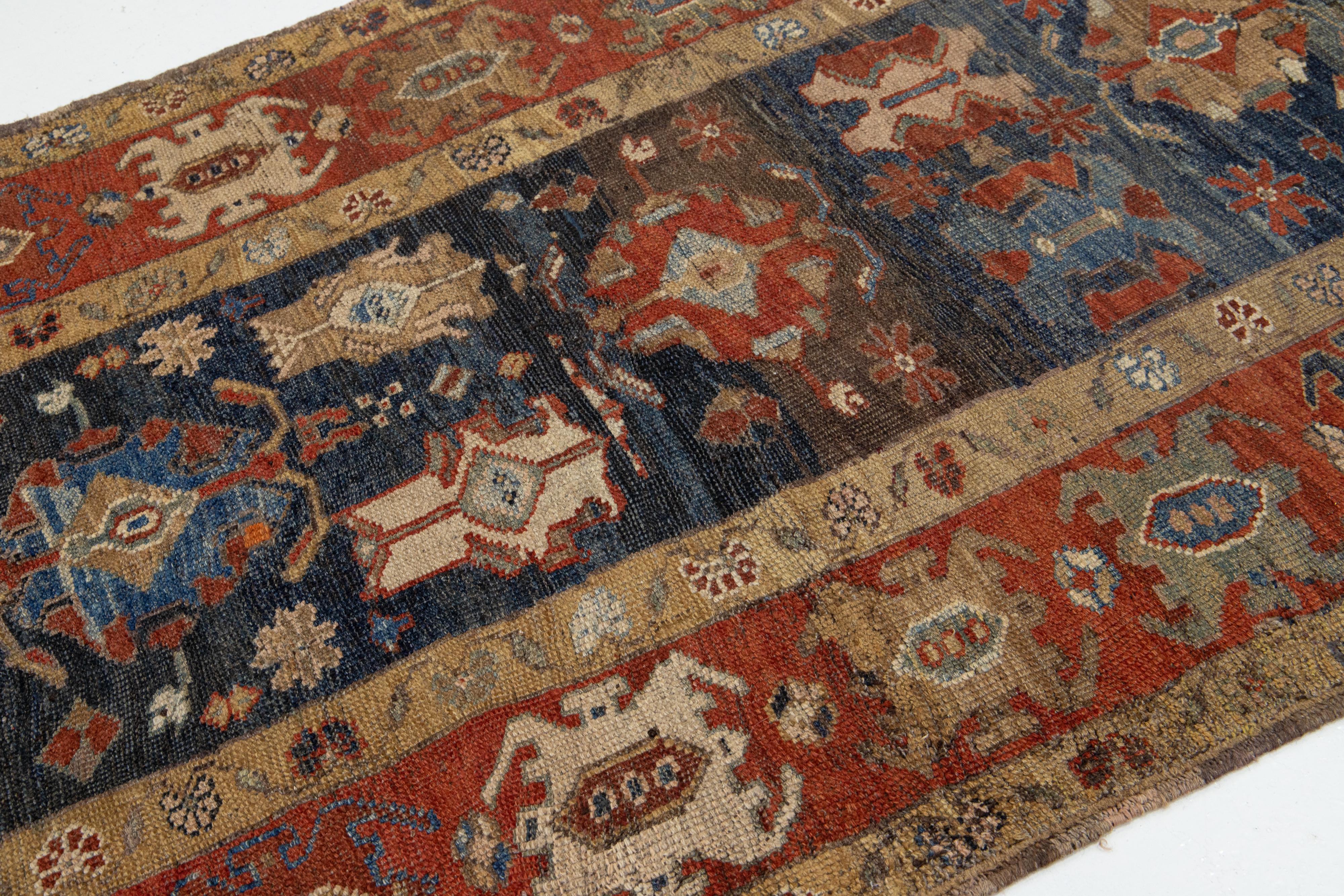 Tapis persan Bakshaish tribal vintage du milieu du 20e siècle en vente 1