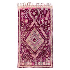 Mid-20th Century Vintage Purple Tribal Morrocan Wool Rug