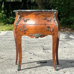 Mid 20th Century Vintage Regency Burl Wood and Ormolu Chest of Drawers