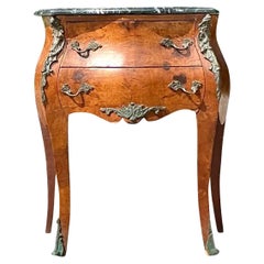 Mitte des 20. Jahrhunderts Vintage Regency Kommode aus Wurzelholz und Goldbronze