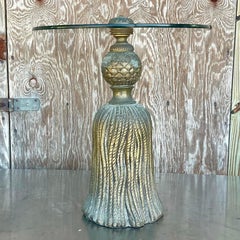 Mid 20th Century Vintage Regency Patinated Tassle Table