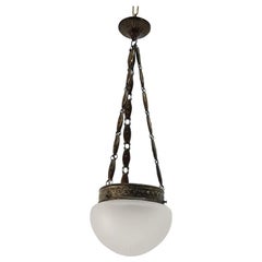 Mid-20th Century Vintage Rhodium Plated Pendant Lamp